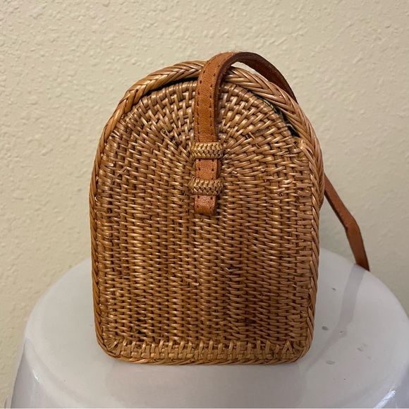 Amerii Rattan Crossbody Bag Purse Boho Balinese Indonesian Artisanal READ B14 - Picture 4 of 13